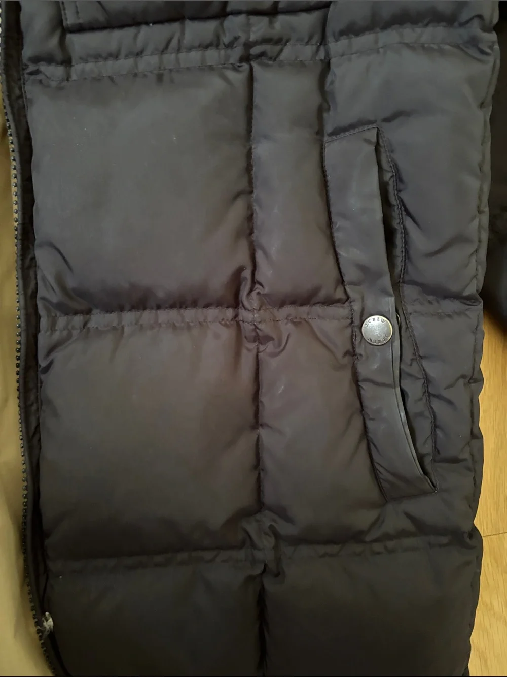 Black J.Crew Expedition Down compact weave puffer jacket size Small